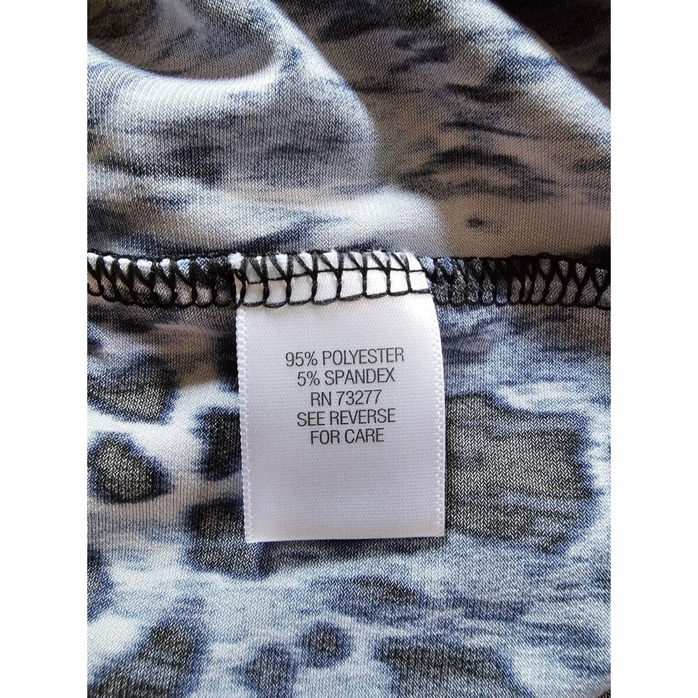 Dana Buchman Dress Size Small Blue Animal Print Sheath - Picture 3 of 4